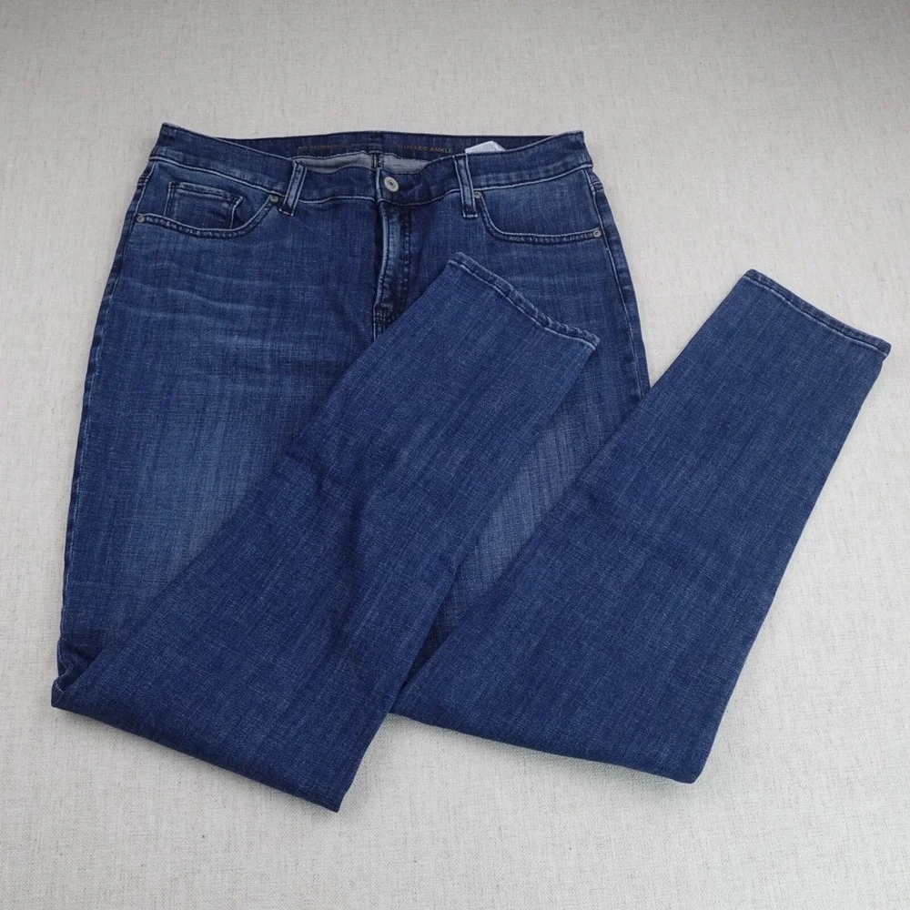 Chicos So Slimming Jeans US10 Blue Girfriend Slim Leg Ankle Mid Rise Medium Wash - Picture 2 of 13